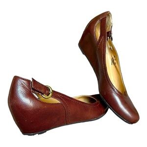 NATURALIZER N5 comfort wedge Naha brown leather slip-on size 10